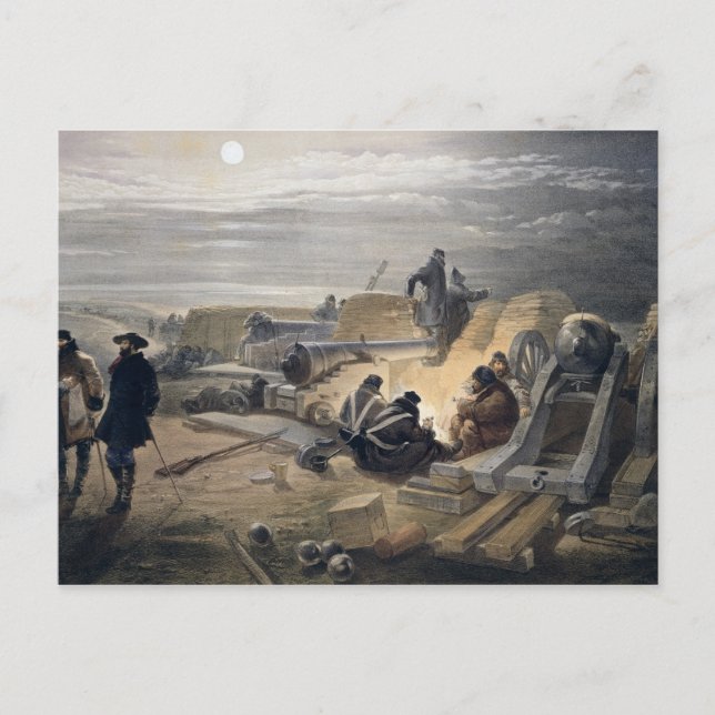 Carte Postale Une nuit tranquille dans les batteries, assiette d (Devant)