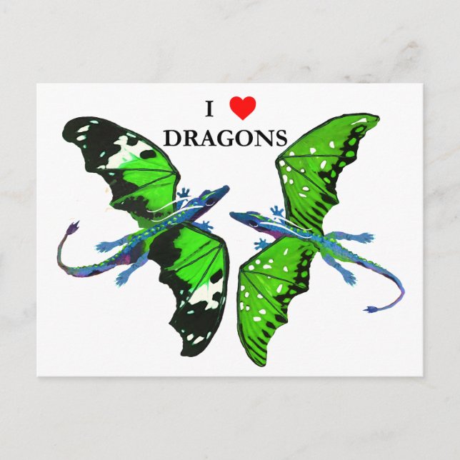 Carte Postale Une paire de dragons (Devant)