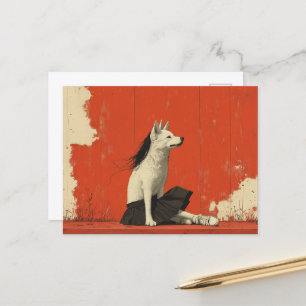 Carte Postale Une partie amusante Chien partie humaine