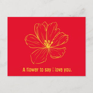 Carte postale - Une pensée pour dire je t'aime. 
