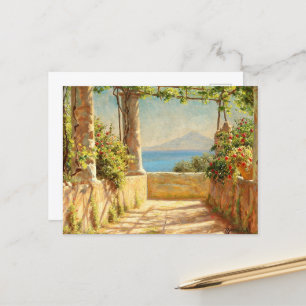 Carte Postale Une pergola sur Capri, Emil Wennerwald