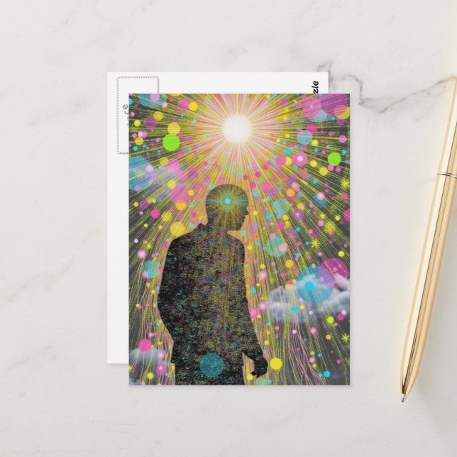 Carte Postale Une personne se retrouve perdue dans l'algorithme (Devant/Arrière en situation)