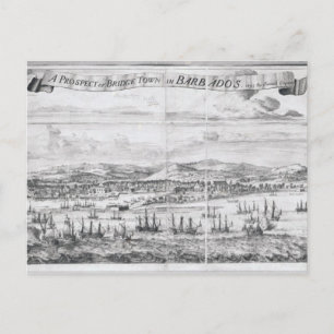Carte Postale Une perspective de Bridge Town à la Barbade