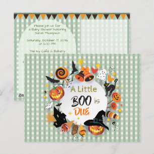 Carte Postale Une petite chouette est due au baby shower à carre