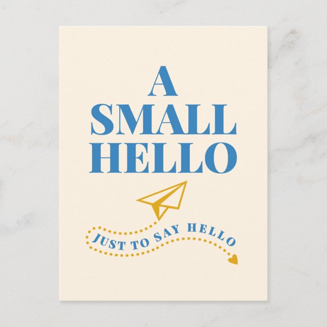 Carte Postale Une petite conception de typographie ludique de bo (Devant)