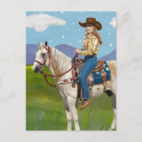 Une petite fille à cheval