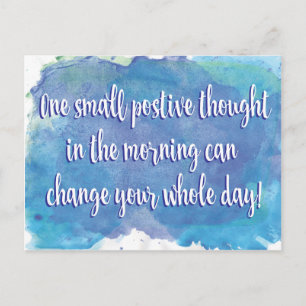 Carte Postale Une petite pensée positive - citation inspirante