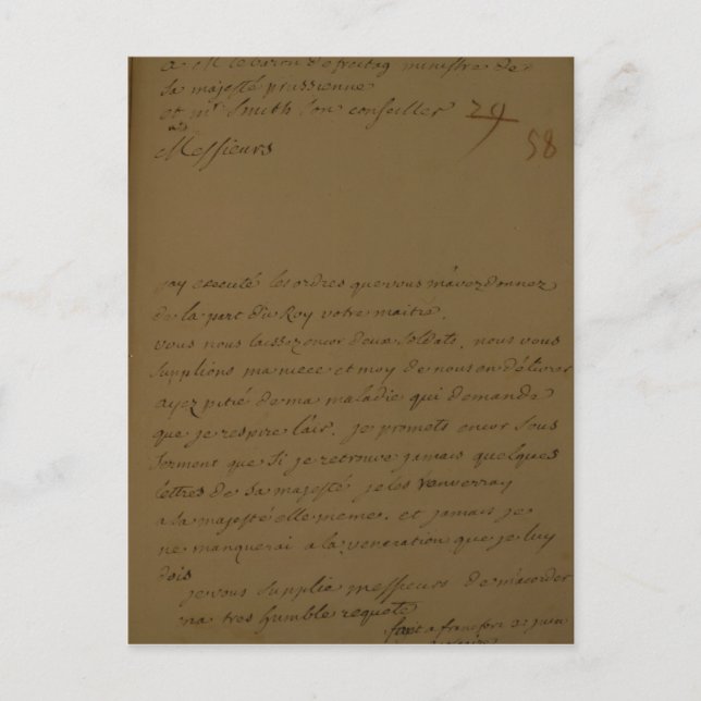 Carte Postale Une pétition doit être libérée de prison (Devant)