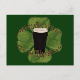 Carte Postale Une pinte du truc noir