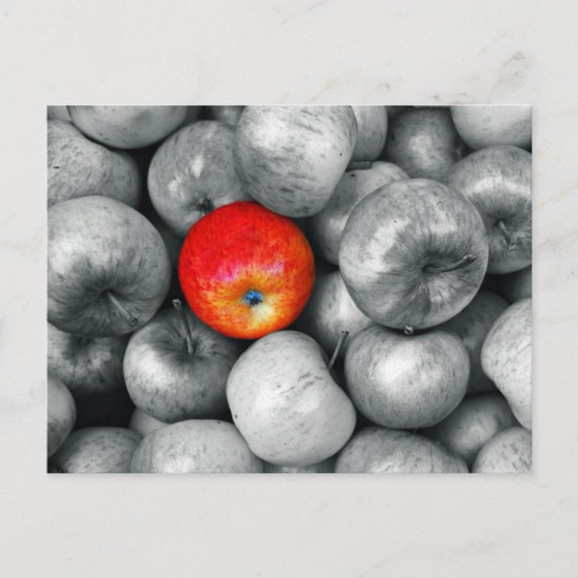 Carte Postale Une pomme rouge (Devant)