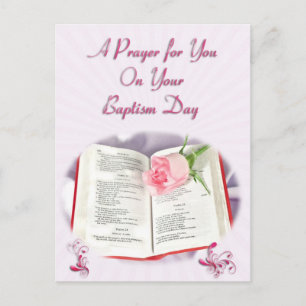 Carte Postale Une prière pour un baptême