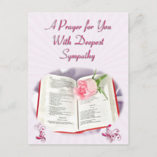 Carte Postale Une prière venue avec une profonde sympathie