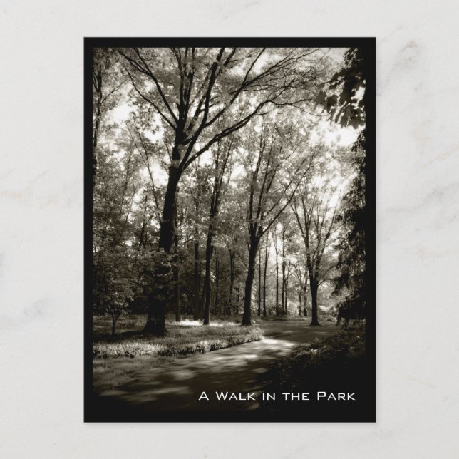 Carte Postale Une promenade dans le parc (Devant)