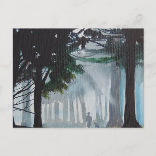 Carte Postale une promenade dans les bois (Devant)