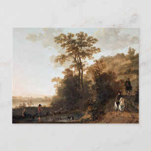 Carte Postale Une promenade en soirée près d'une rivière Aelbert