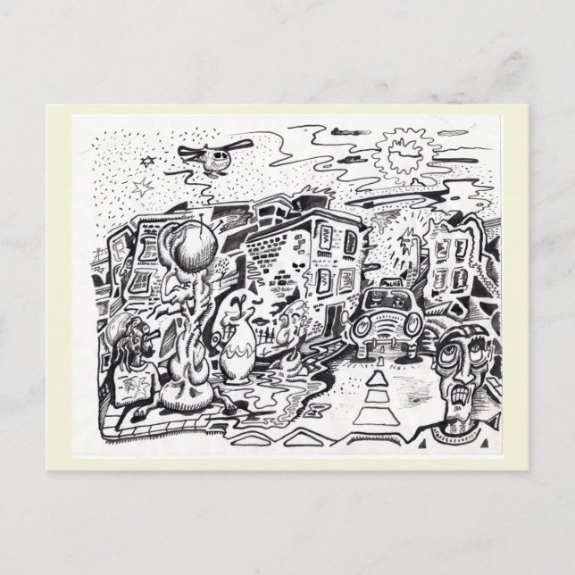 Carte Postale Une promenade nocturne vers la maison (Devant)