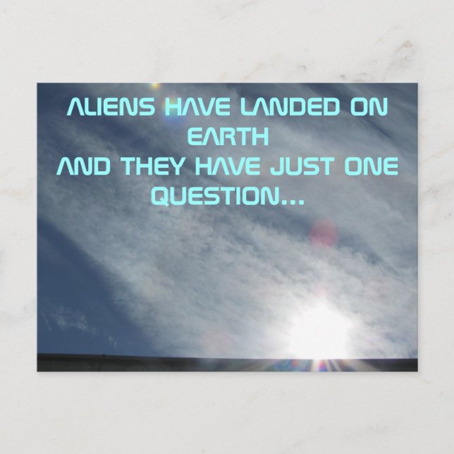 Carte Postale Une question de l'Alien (Devant)