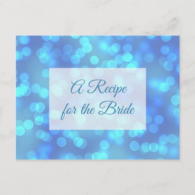 Carte Postale Une recette pour la Mariage mariée Recette Card (Devant)