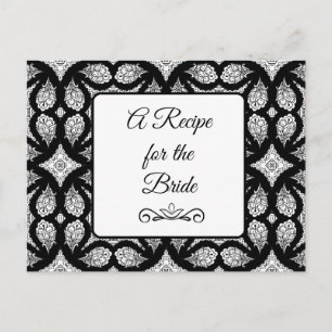 Carte Postale Une recette pour la Mariage mariée Recette Card