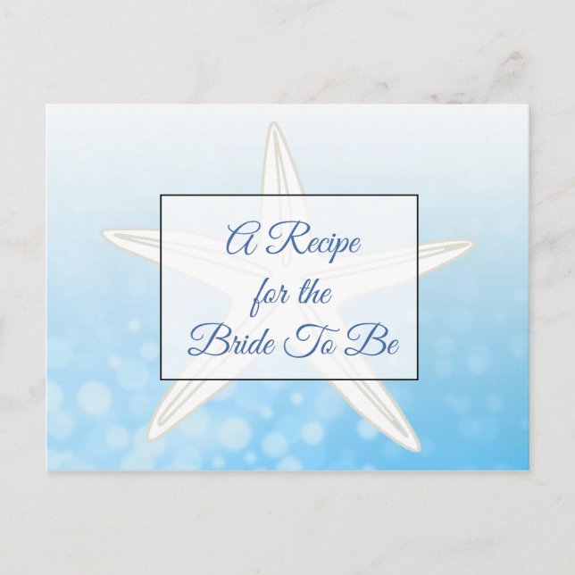 Carte Postale Une recette pour la Mariage mariée Recette Card (Devant)