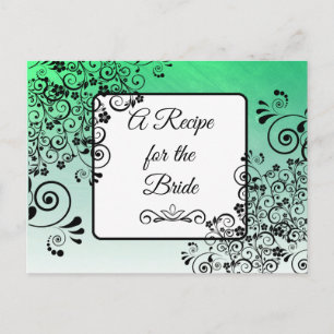 Carte Postale Une recette pour la Mariage mariée Recette Card