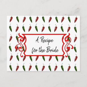 Carte Postale Une recette pour la Mariage mariée Recette Card