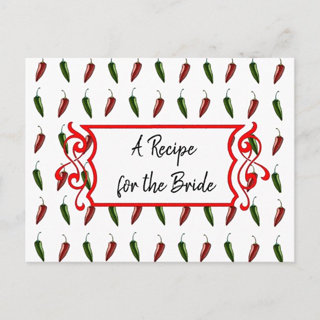 Carte Postale Une recette pour la Mariage mariée Recette Card (Devant)