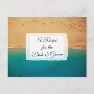Carte Postale Une recette pour la Mariage mariée Recette Card