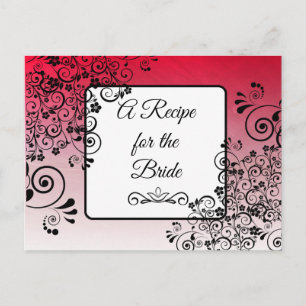 Carte Postale Une recette pour la Mariage mariée Recette Card
