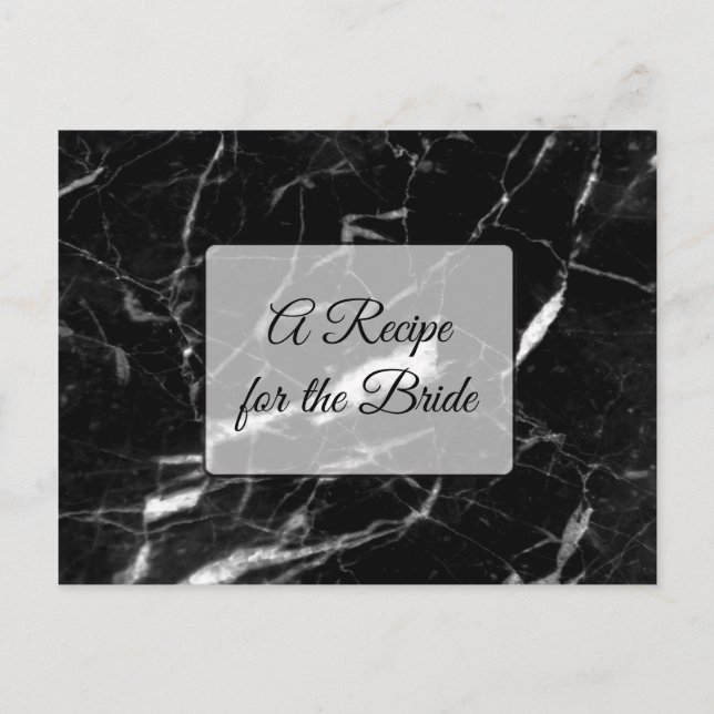 Carte Postale Une recette pour la Mariage mariée Recette Card (Devant)