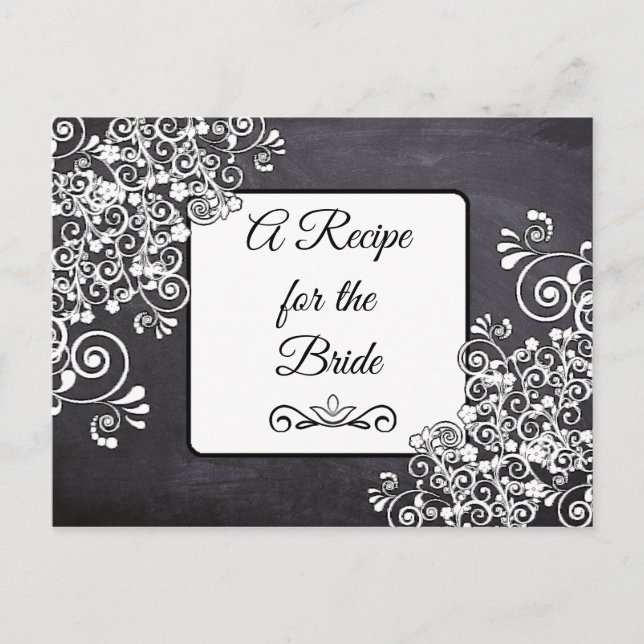Carte Postale Une recette pour la Mariage mariée Recette Card (Devant)