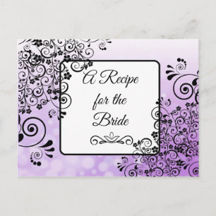 Carte Postale Une recette pour la Mariage mariée Recette Card