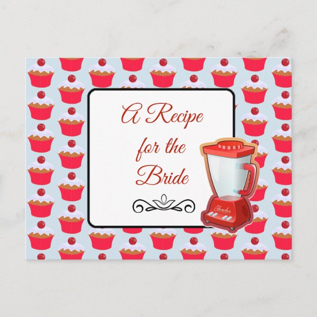 Carte Postale Une recette pour la Mariage mariée Recette Card (Devant)