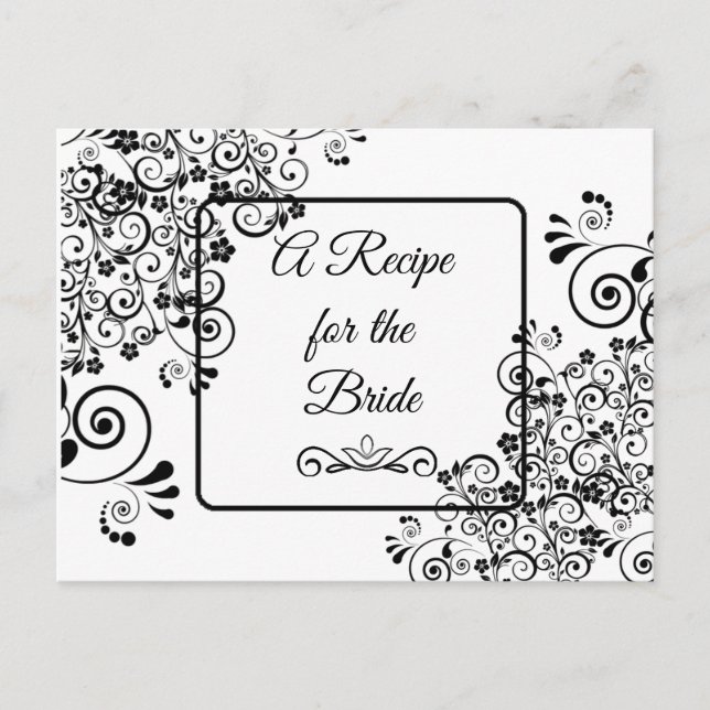 Carte Postale Une recette pour la Mariage mariée Recette Card (Devant)