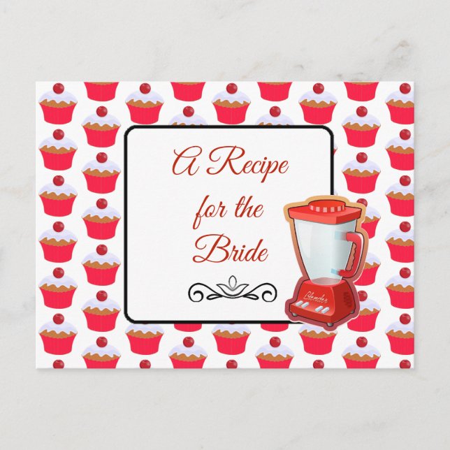 Carte Postale Une recette pour la Mariage mariée Recette Card (Devant)