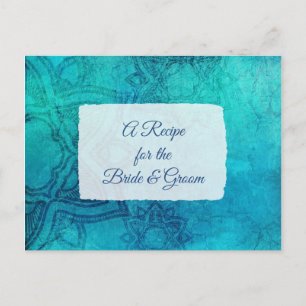 Carte Postale Une recette pour la Mariage mariée Recette Card