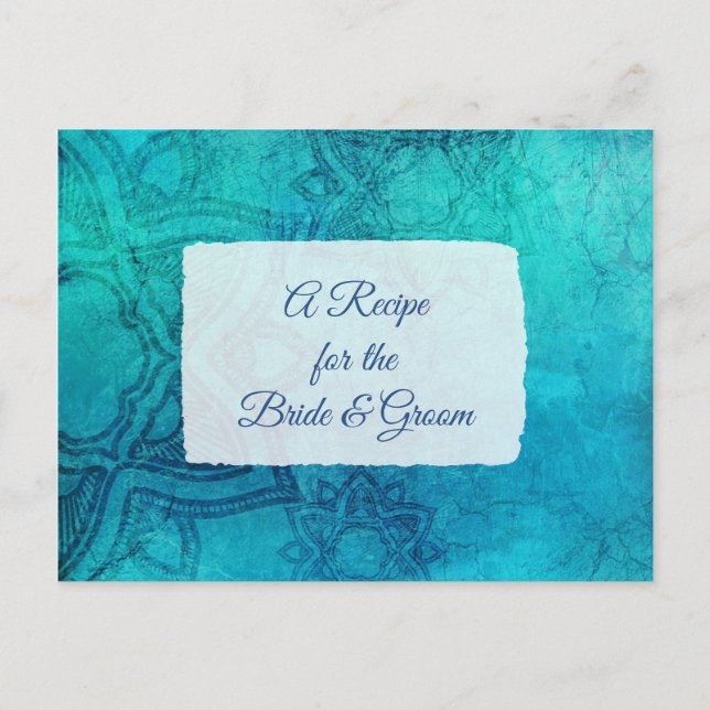 Carte Postale Une recette pour la Mariage mariée Recette Card (Devant)