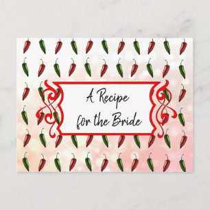 Carte Postale Une recette pour la Mariage mariée Recette Card