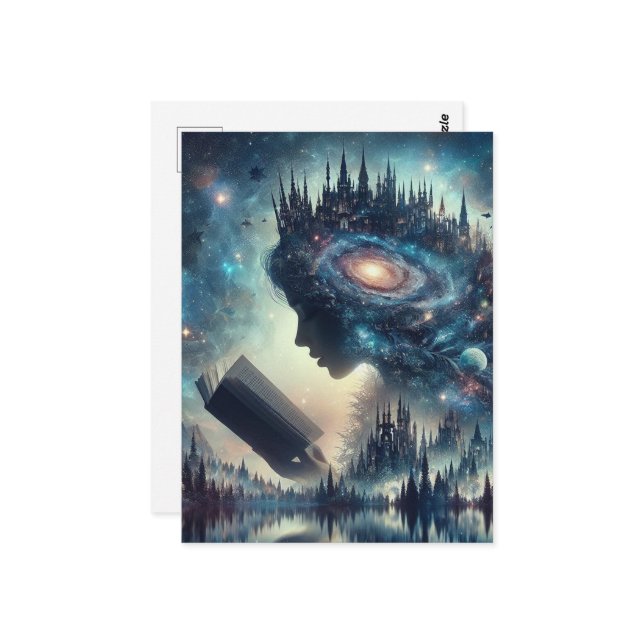 Carte Postale Une reine de conte (Devant/Arrière en situation)