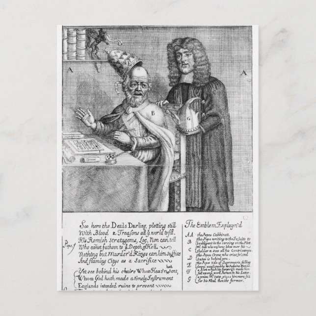 Carte Postale Une représentation de Titus Oates (Devant)