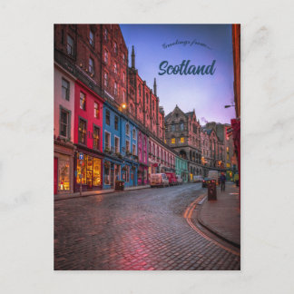 Carte Postale Une rue à Édimbourg en Écosse