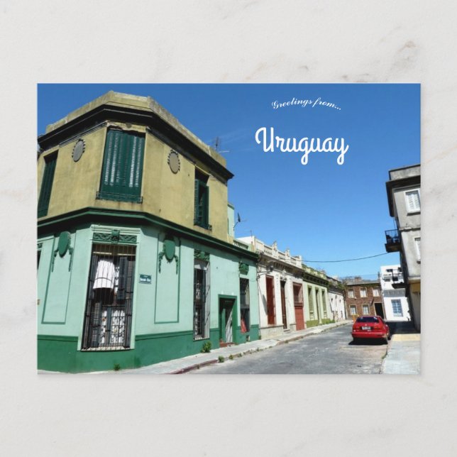 Carte Postale Une rue à Montevideo Uruguay (Devant)