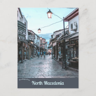 Carte Postale Une rue à Skopje en Macédoine du Nord