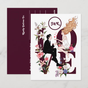 Carte Postale Une Saint-Valentin personnalisée romantique