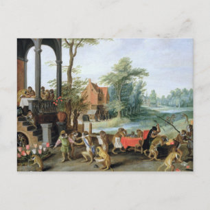 Carte Postale Une satire de la folie de Tulip Mania