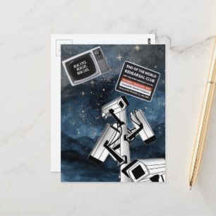 Carte Postale Une scène de surveillance surréaliste