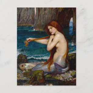 Carte Postale Une sirène, vers 1900 par John Waterhouse