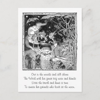 Carte Postale Une sorcière brasse pour les amis de la forêt