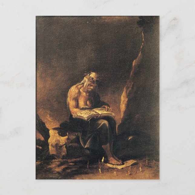 Carte Postale Une sorcière - Salvatore Rosa (1646) (Devant)