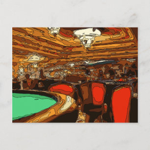 Carte Postale Une table Jack noir au coeur d'un Casino Vegas